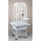Avian Premier Slide Open Dome Bird Cage, 18 x 18 x 58, White
