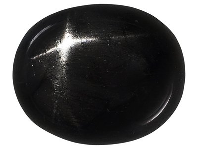 MIN 6.00CT 12X10MM OVAL BLACK STAR DIOPSIDE