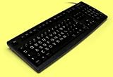 Large print, black, Cherry keyboard, USB