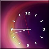 DESIGNER UHR LEINWANDUHR WANDUHR Leinwand Lounge Retro 30x30cm