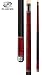 Players C-960 Classic Crimson Birds-Eye Maple with Triple Silver Rings Cue, 20-Ounce