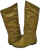 Qupid Neo-35 Camel Distress Pu Women Boot