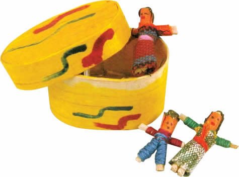 Childrens Toyshop  Toys : Set de 6 Poupées du Guatémala - 3 cm