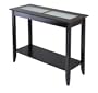 Winsome Wood Syrah Hall Table with Frosted Glass, Shelf