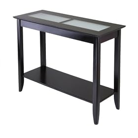 Syrah Hall Table with Frosted Glass, Shelf