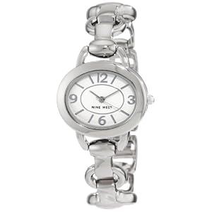 Nine West Women's NW1105WTSB Silver-Tone Link Bracelet Watch (Watch) 
