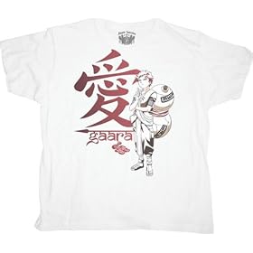 Naruto Shippuden Gaara Love Officially Licensed T-Shirt (Extra Large XL)