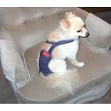 Joybies Durable Denim Piddle Pants(tm) for XXX Small Male Dog (Measuring 7-9 from Collar to Base of Tail)