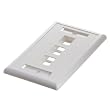 3 Hole for keystone Jack Wall Plate, White