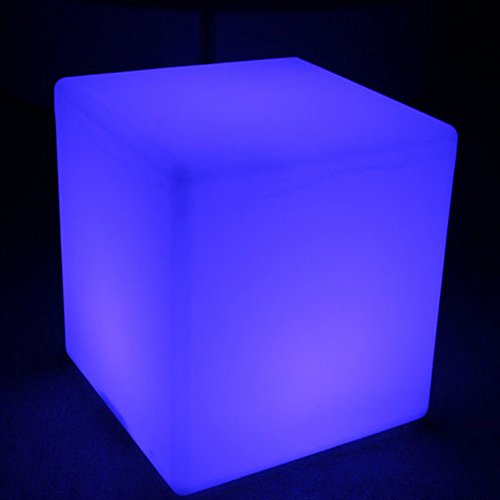 Jenson_ (TM) 40cm RGB Color Change Night Club Rechargeable Multi Colors Changing Lighting Up LED Cube 16