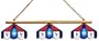Imperial Houston Texans Licensed Three Shade Stained Glass Billiard Table Lamp