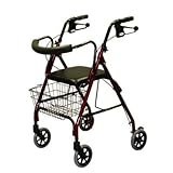 Folding Rollator/Walker - Burgundy