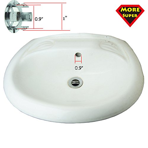 Super More Pair of Bathroom Sink Basin Trim Overflow Insert in Hole