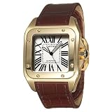 CARTIER Santos 100 Automatic Mens Watch in 18K Yellow Gold W20071Y1 by Cartier