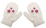 （ミス　ユー）Miss You　 キッズミトン　子供手袋　ニットグローブ ベビー用　 (ホワイト　星)