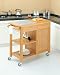Bamboo Kitchen Cart with Removable Granite Slab by Organize It All