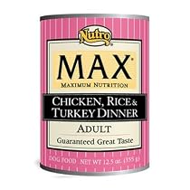 Nutro MAX Adult Chicken, Rice and Turkey Canned Dog Food 12.5 oz.