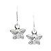 14K White Gold Children's Butterfly Earrings