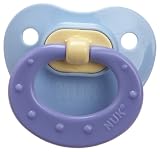 NUK Classic Silicone BPA Free Fashion Pacifier, Size 1, Single Pack, Colors May Vary