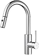 Kraus KPF-2620CH Modern Mateo Single Lever Pull Down Kitchen Faucet, Chrome