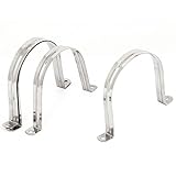 uxcell　パイプストラップ　チューブストラップ　パイプ クランプ　ステンレス鋼　４個