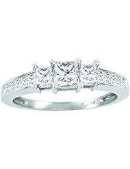 1.00CT DIAMOND 0.40CT PRINCESS CENTRE BRIDAL RING