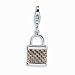 Sterling Silver With Gold-plate Fishing Basket With Lobster Clasp Charm