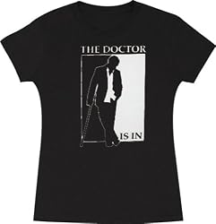 Fox House M.D. The Doctor Is In Silhouette Juniors T-Shirt Tee