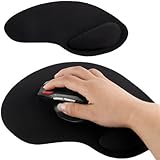 Ultra Slim Cloth Wrist Rest Mouse Pad (Black)