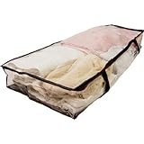 UNDERBED STORAGE BAG - ZIPPERED ROOM ORGANIZER - 18" X 5" X 42"