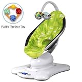 4moms MamaRoo 005001601 Rocker Bouncer Plush in Green with Rattle Teether Toy