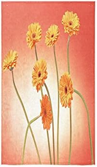 Daisy Design Custom Beach Hotel Travel Washcloth Hand Towel Warmer Soft and Comfortable 80% Polyester 20% Cotton, (16" x 28")