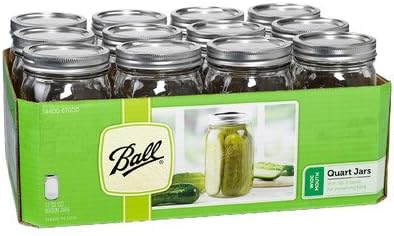 Ball Mason Jars Wide Mouth 1qt Size - Case of 12