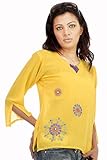 Cotton Hand Embroidered Ladies Tunic Top Blouse Kurti