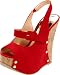 Luichiny Women's Laci Lou Wedge Sandal,Red,7 M US