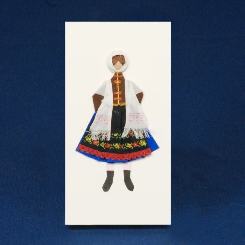 Polish Cloth Figure Greeting Card - Krepna, Female