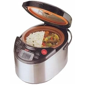 VitaClay VF7900-3 Chef Gourmet 6-Cup Rice and Slow Cooker Pro, Brushed Stainless