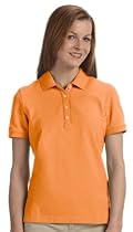 Ashworth 1146C Ladies Combed Cotton Piqu&Atilde; Polo-Short Sleeve Shirts-XX-Large-Mango
