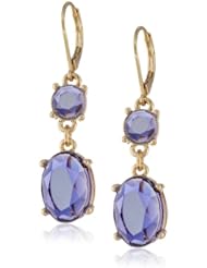 Anne Klein "A Stones Throw" Double Leverback Drop Earrings