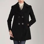 SAVE $200 - Phistic Women's Cashmere Blend Pea Coat Black Misses 12 $99.99