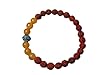 Rudraksha Yellow Agate Beads Energy Stretch Bracelet - Yoga Gift