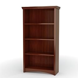 South Shore 7356767 Country-Style 4-Shelf Bookcase, Cherry