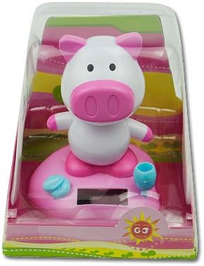 Solar Power Bobble Head Happy Dancing Little Piggy Home Decoration Car Decoration