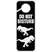 GRAPHICS & MORE Dinosaur Tyrannosaurus Rex Black White Do Not Disturb Plastic Door Knob Hanger Sign