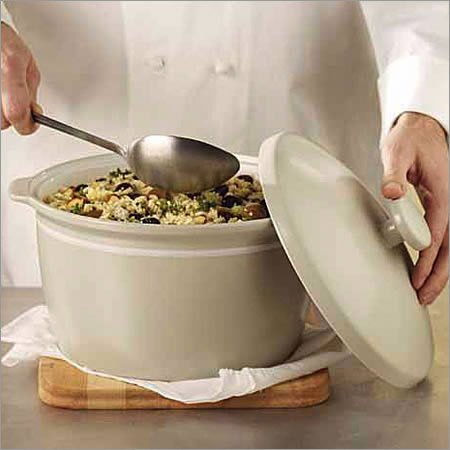 Emeril Professional Covered Casserole 5-Quart Capacity, Adobe Clay