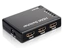 5 Port Smart HDMI Switch (Auto switch among 5 input sources, IR remote and AC Adapter included)