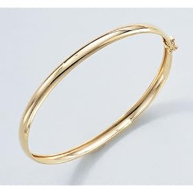 14K Yellow Gold Bangle Bracelet by 