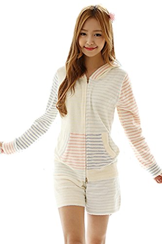 【 ルーチェ ミラコ 】LUCE miraco トレンド mocomoco's パウダー マーブル ボーダー カラー ルームウェア レディース 上下セット リラックス 2color