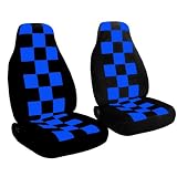 2 black seat covers with black and mediium blue checkers, for a 2008 VW Beetle. Come... by Designcovers