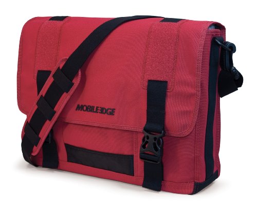 Eco-Friendly 17.3-Inch Canvas Messenger Bag (Red)